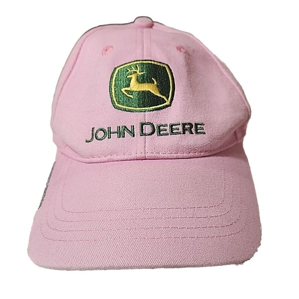 John Deere Owner's Edition logo PINK 5 Panel Cap Adjustable Strapback OSFM Hat